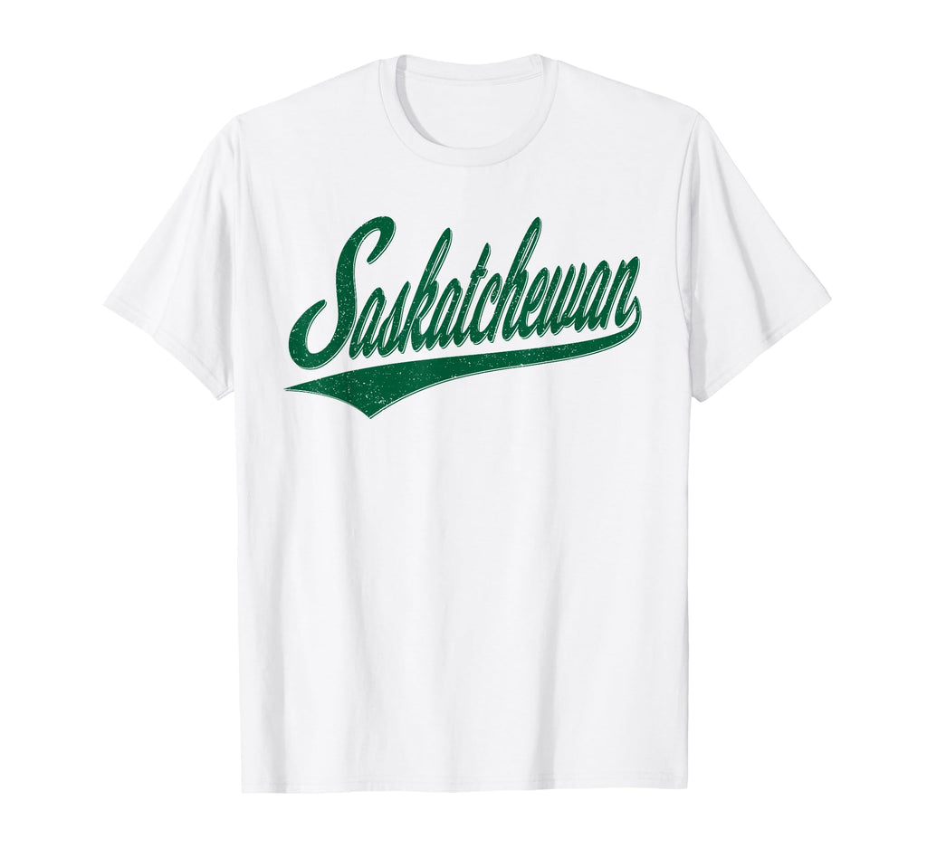 Saskatchewan Varsity Script Sports T-Shirt - Aesthetic Graphic Unisex - T-Shirt, Sweatshirt, Hoodie