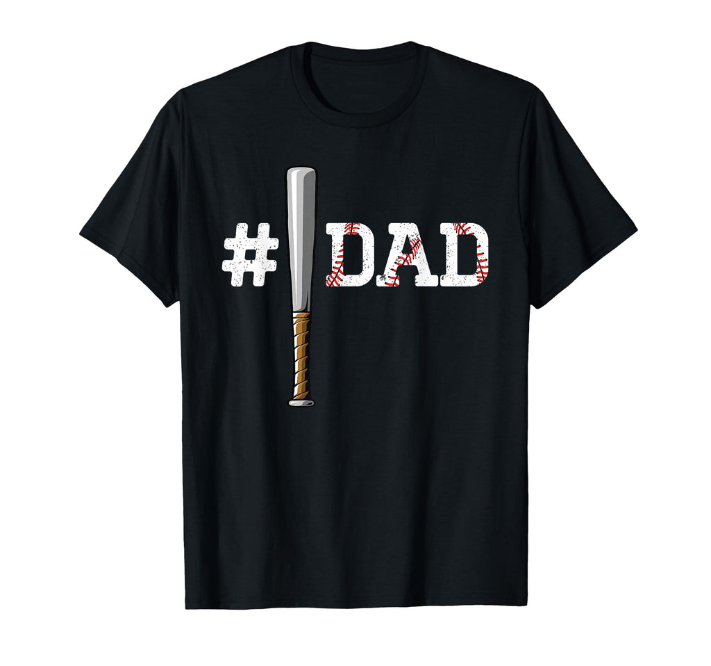 Number One Baseball Dad Fathers Day T-Shirt - Casual Everyday Wear Unisex - T-Shirt, Sweatshirt, Hoodie
