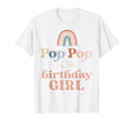Mens Pop Pop Birthday Boho Rainbow T-Shirt - Fun Novelty Design Men Women - T-Shirt, Sweatshirt, Hoodie