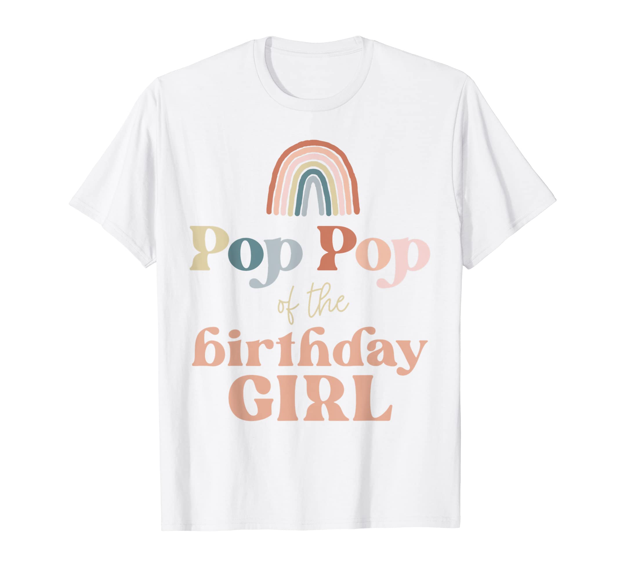 Mens Pop Pop Birthday Boho Rainbow T-Shirt - Fun Novelty Design Men Women - T-Shirt, Sweatshirt, Hoodie