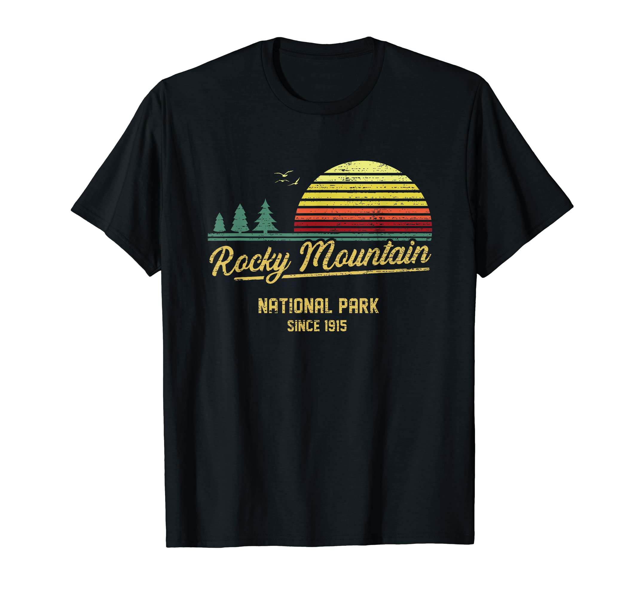 Rocky Mountain 1915 Est National Park T-Shirt - Graphic Print Men Women - T-Shirt, Sweatshirt, Hoodie