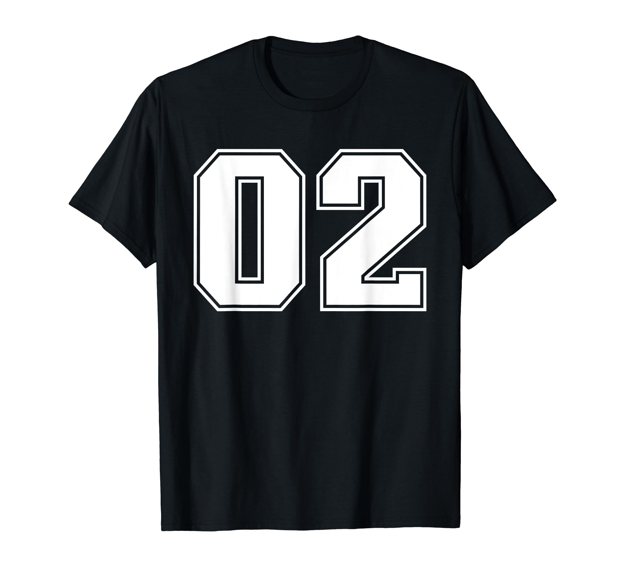 02 Jersey Number Baseball Football T-Shirt - Novelty Apparel for Adults - T-Shirt, Sweatshirt, Hoodie