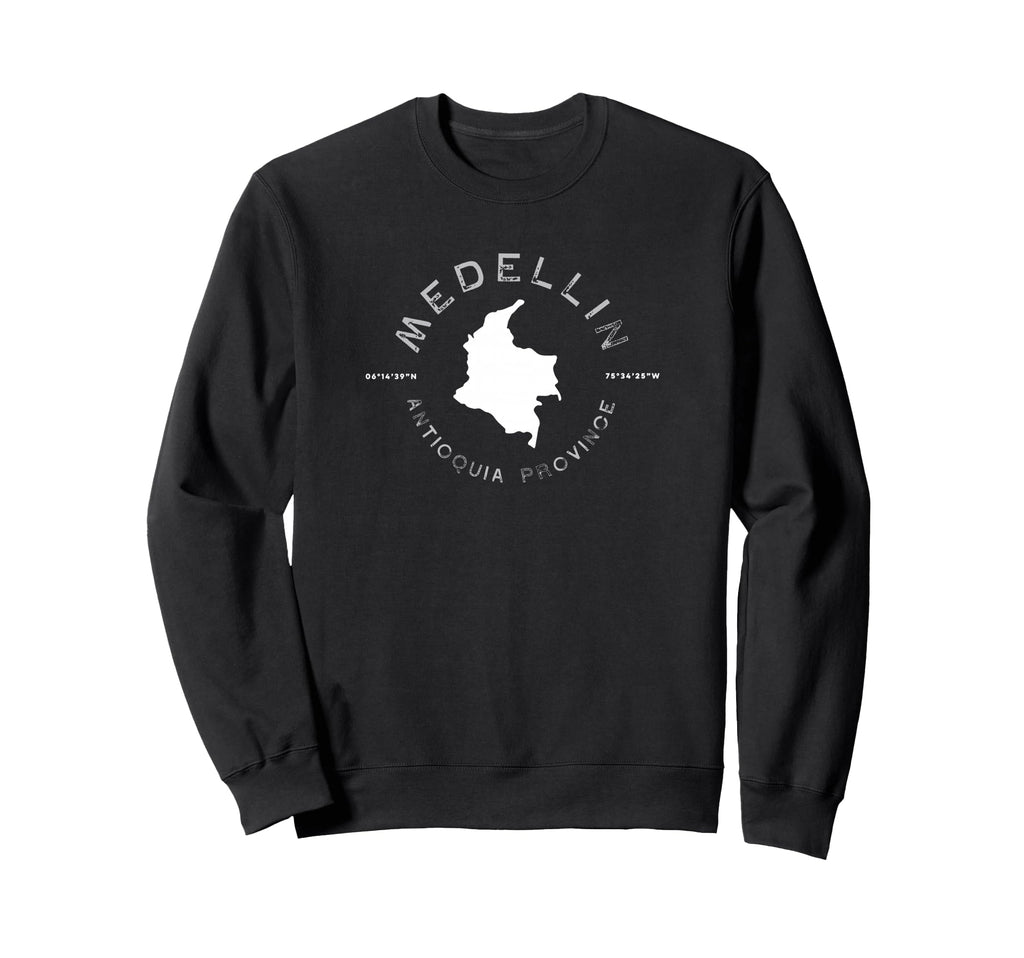 Medellin Colombia Distressed Sweatshirt - Novelty Apparel Unisex - T-Shirt, Sweatshirt, Hoodie
