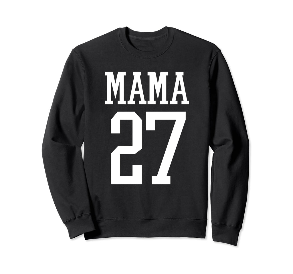 Number 27 Mama Biggest Fan Spirit Sweatshirt - Graphic Print for Adults - T-Shirt, Sweatshirt, Hoodie