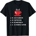 Retro 8-bit Coffee Digital Art - Adult & Kids T-Shirts, Sweatshirts & Hoodies apparel design preview 1
