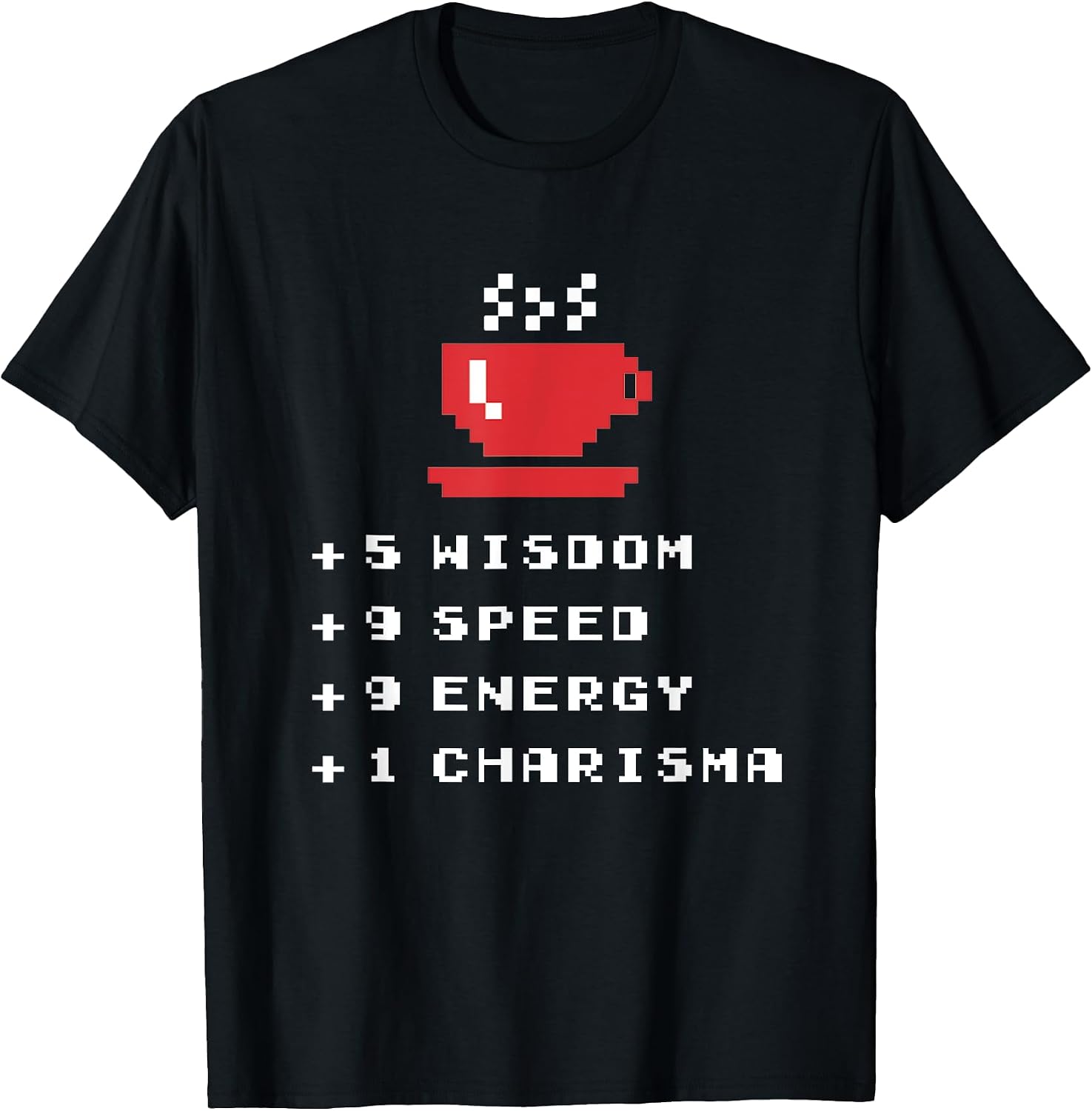 Retro 8-bit Coffee Digital Art - Adult & Kids T-Shirts, Sweatshirts & Hoodies apparel design preview 1