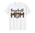 Baseball Mom Leopard Messy Bun Baseball T-Shirt - Trendy Graphic Unisex - T-Shirt, Sweatshirt, Hoodie
