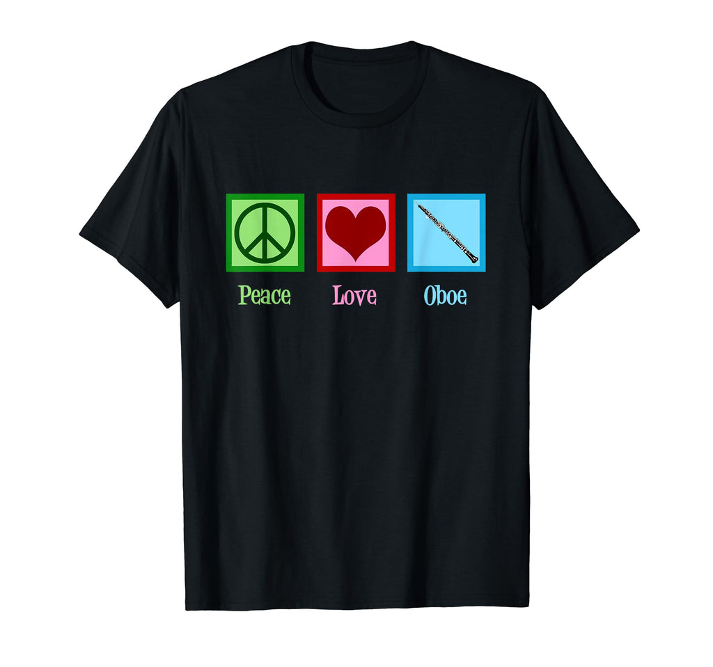 Peace Love Oboe T-Shirt - Graphic Print Unisex - T-Shirt, Sweatshirt, Hoodie