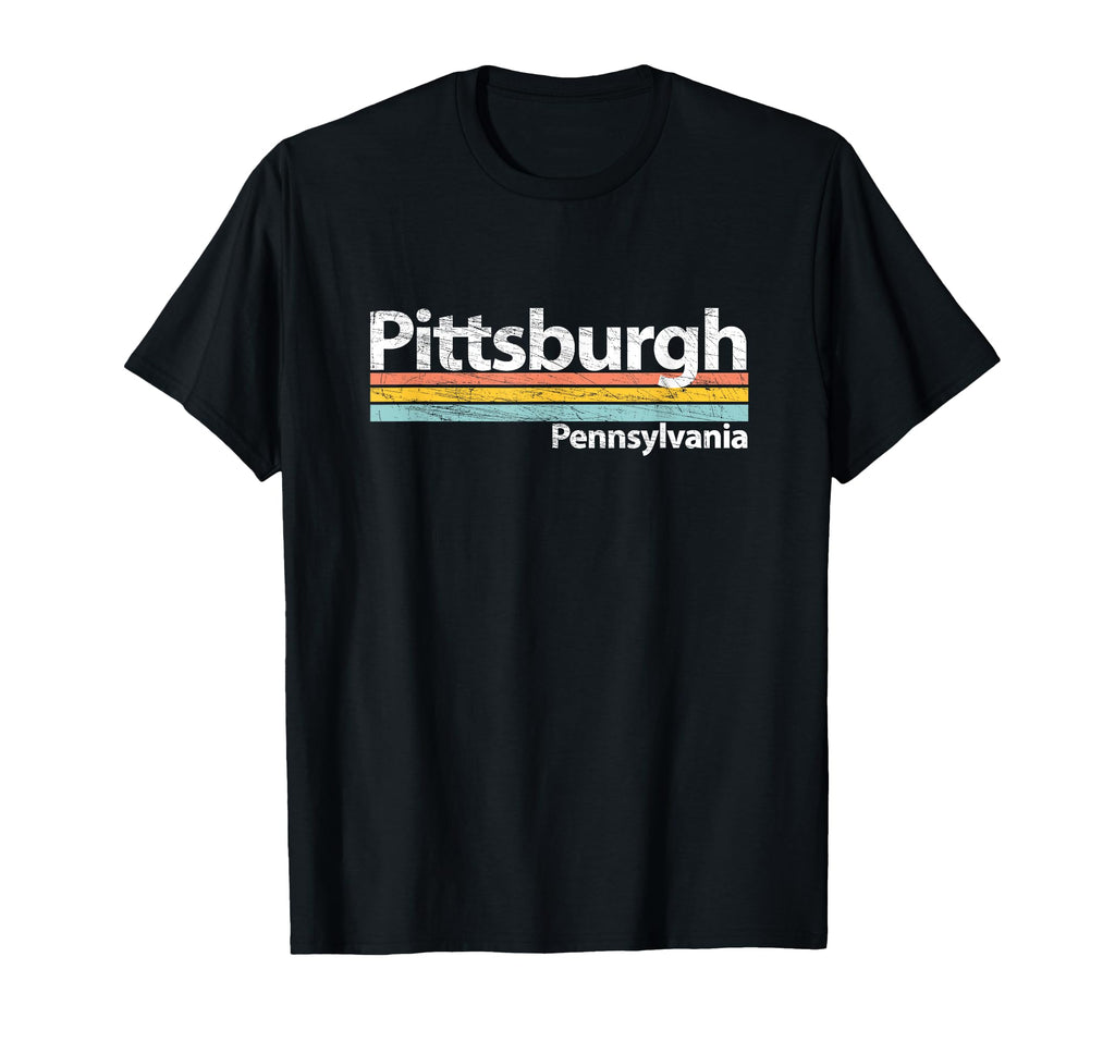 Pittsburgh Pennsyvania Worn T-Shirt - Casual Everyday Wear for Adults - T-Shirt, Sweatshirt, Hoodie