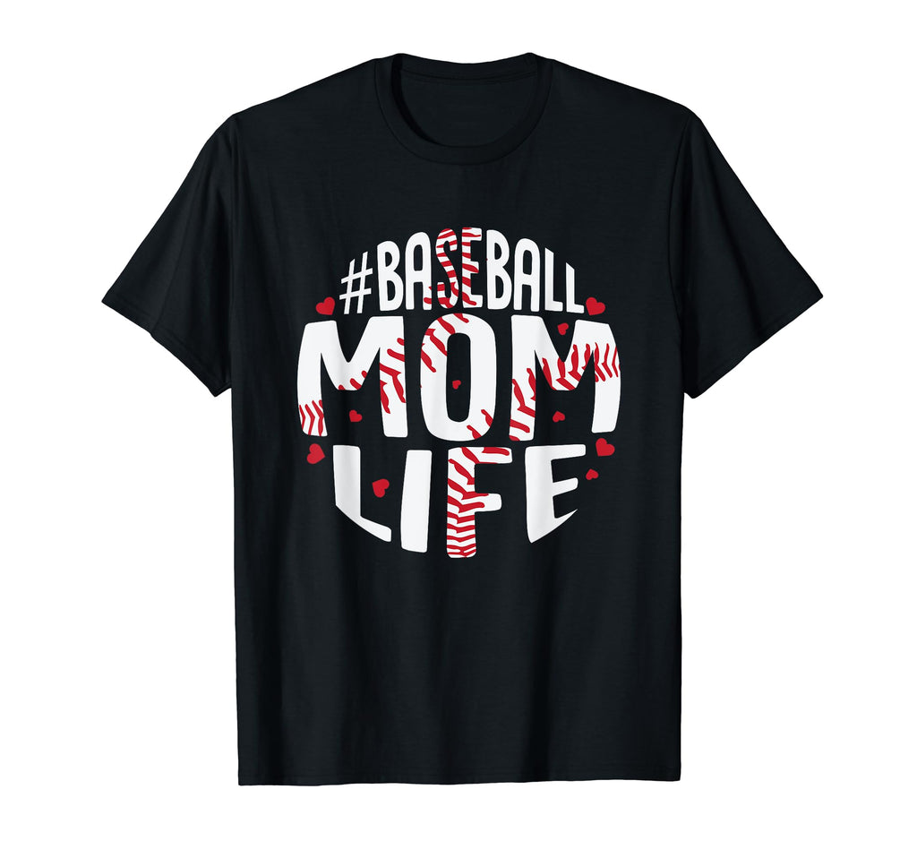 Baseball Mom Life Supportive Sports T-Shirt - Minimalist Print Men Women - T-Shirt, Sweatshirt, Hoodie