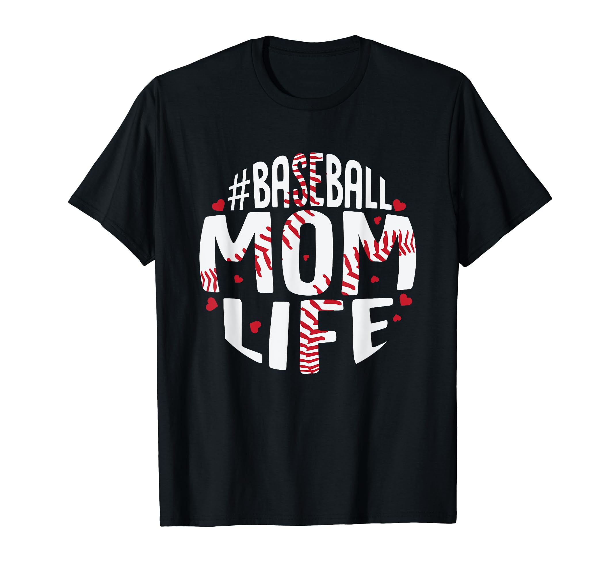 Baseball Mom Life Supportive Sports T-Shirt - Minimalist Print Men Women - T-Shirt, Sweatshirt, Hoodie