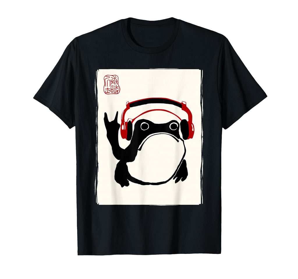 Funny Grumpy Frog Rock Music Band Kawaii T-Shirt - Custom Art Print Unisex - T-Shirt, Sweatshirt, Hoodie