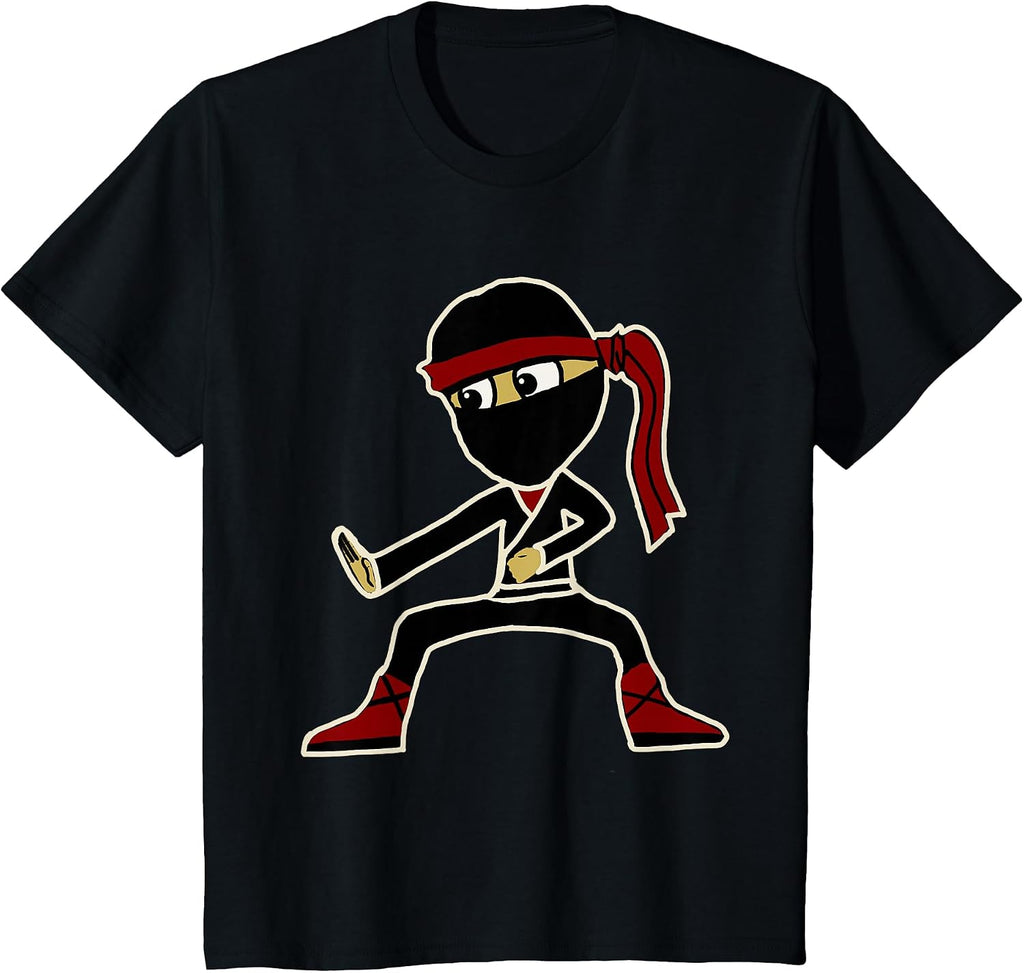 Cute Kids Ninja By Mewzeek T - Adult & Kids T-Shirts, Sweatshirts & Hoodies apparel design preview 1