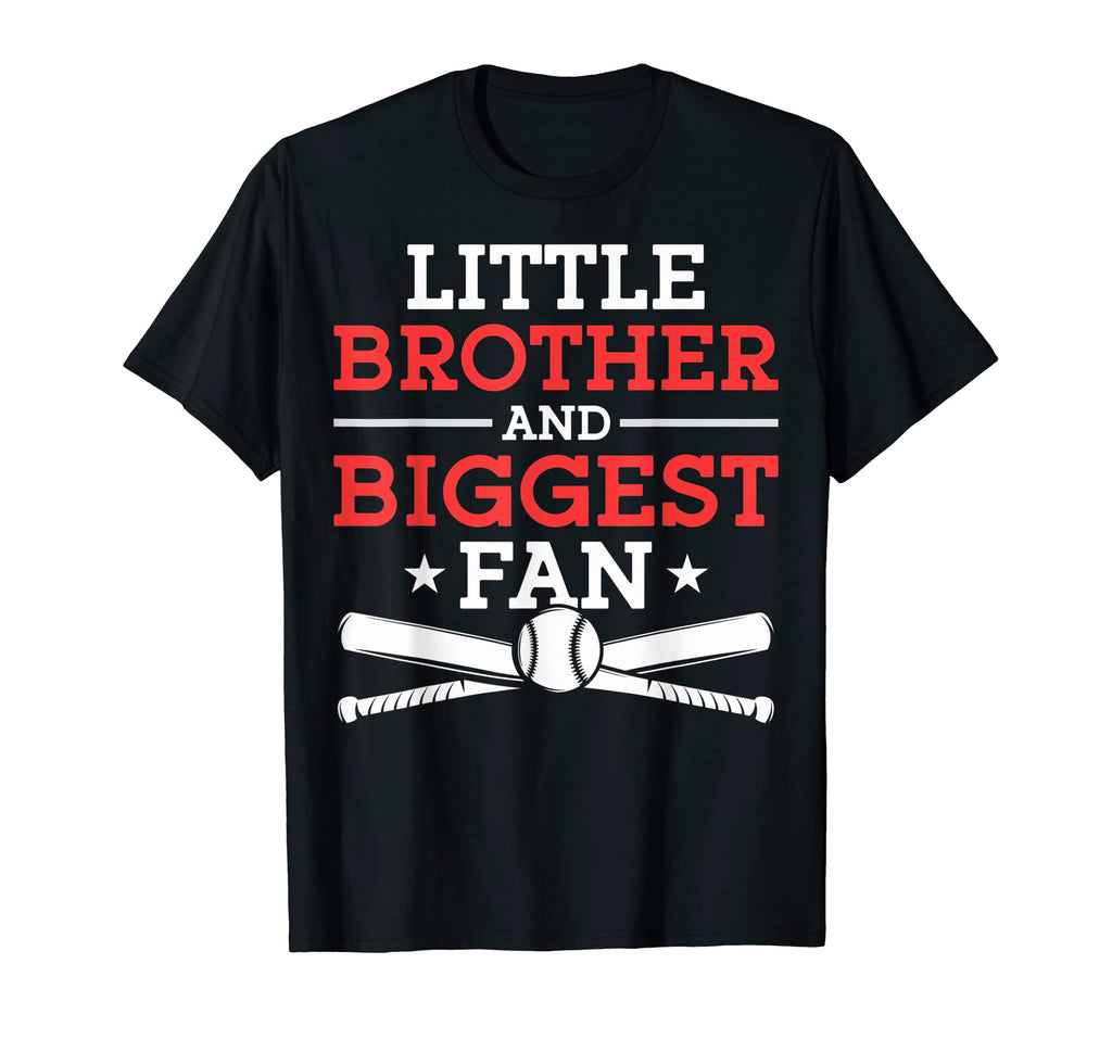Little Brother Biggest Fan Baseball T-Shirt - Trendy Graphic for Adults - T-Shirt, Sweatshirt, Hoodie