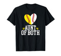 Aunt Both Heart Softball Baseball Aunt T-Shirt - Trendy Graphic Unisex - T-Shirt, Sweatshirt, Hoodie