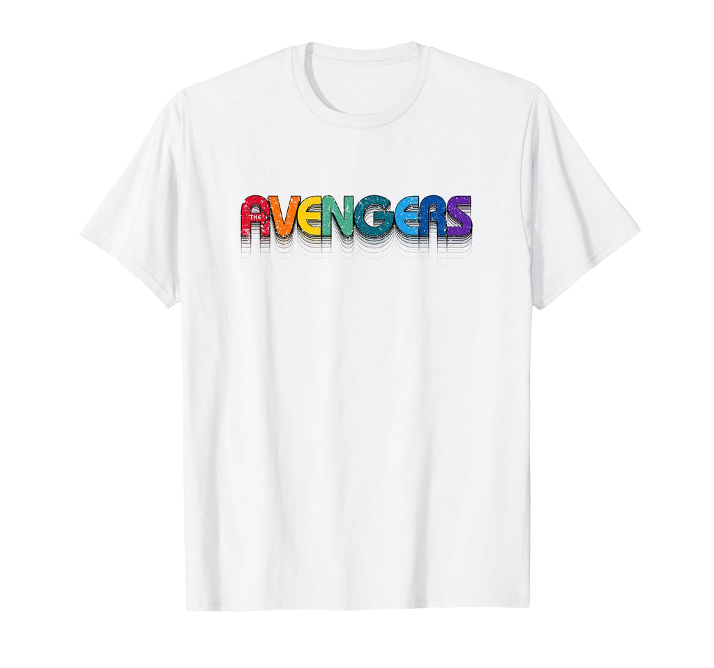 Marvel Avengers Rainbow Name T-Shirt - Trendy Graphic for Adults - T-Shirt, Sweatshirt, Hoodie