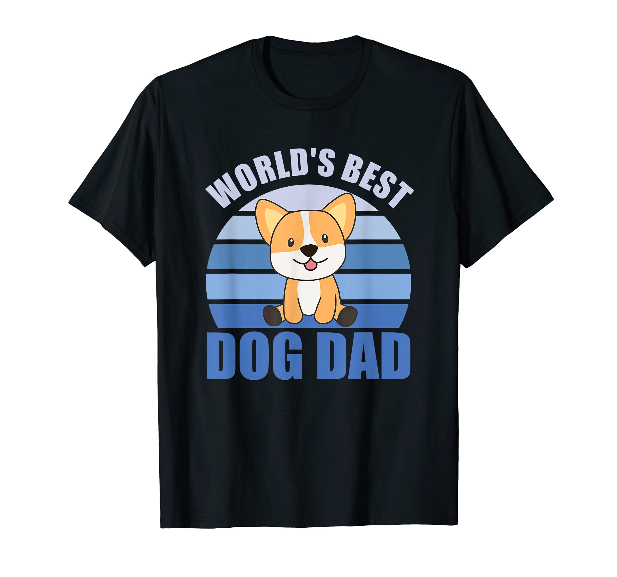 Worlds Best Dog Dad Dog Corgi Sunset T-Shirt - Streetwear Style for Adults - T-Shirt, Sweatshirt, Hoodie