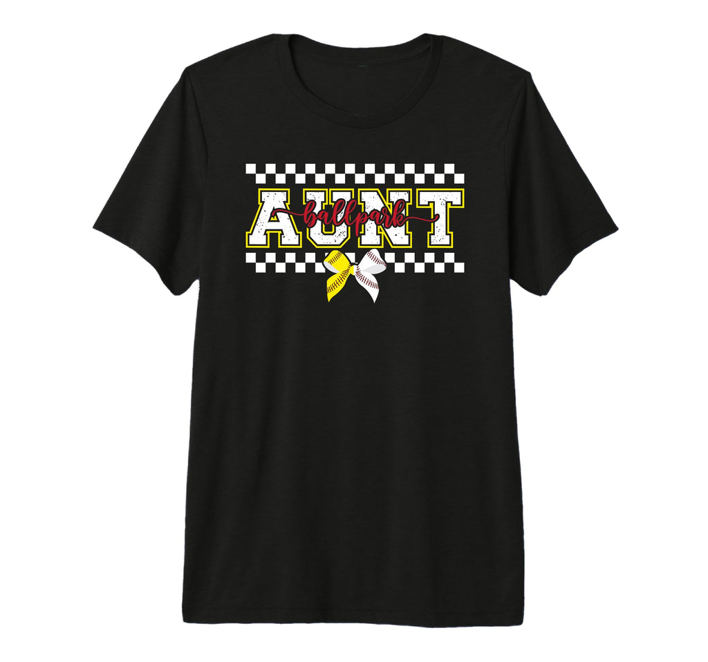 Ballpark Aunt Softball Baseball Aunt T-Shirt - Aesthetic Graphic Unisex - T-Shirt, Sweatshirt, Hoodie