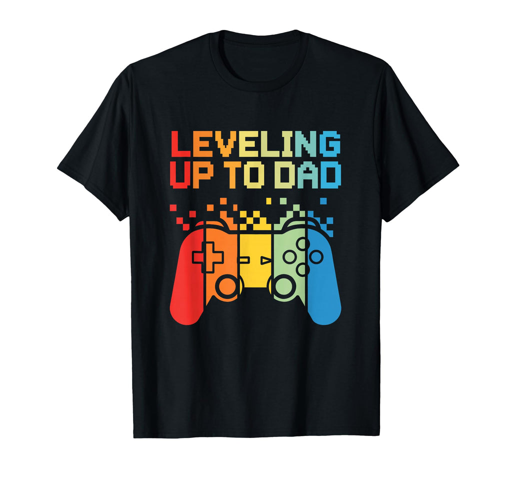 Leveling Up To Dad Funny New Father T-Shirt - Minimalist Print for Adults - T-Shirt, Sweatshirt, Hoodie