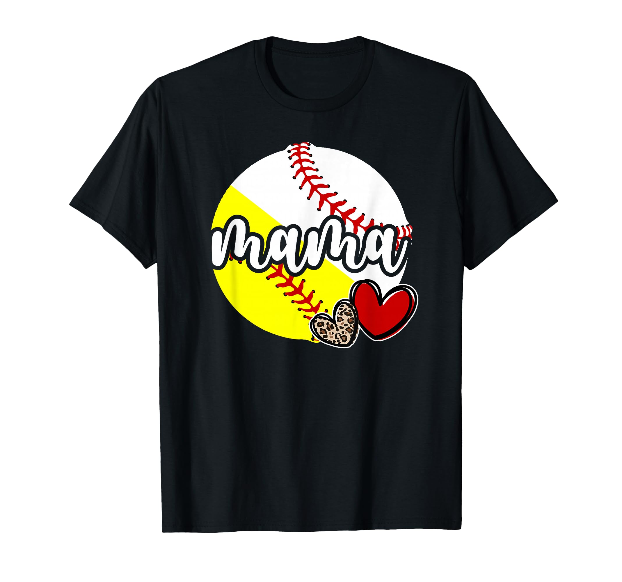Baseball Softball Mama Proud Softball T-Shirt - Novelty Apparel Men Women - T-Shirt, Sweatshirt, Hoodie
