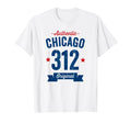 312 Chicago Area Code Distressed T-Shirt - Aesthetic Graphic Men Women - T-Shirt, Sweatshirt, Hoodie