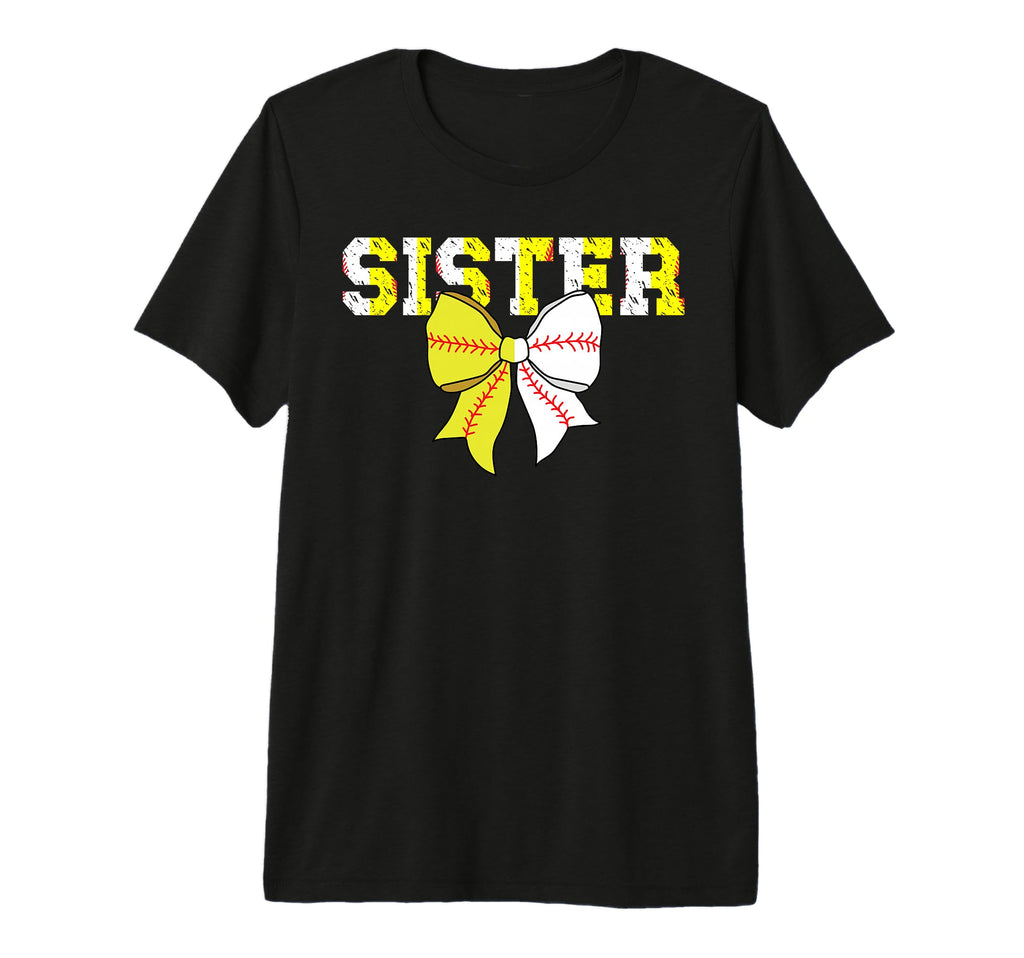 Baseball Softball Sister Coquette T-Shirt - Aesthetic Graphic Men Women - T-Shirt, Sweatshirt, Hoodie