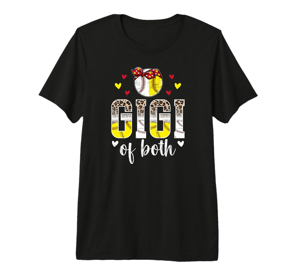 Gigi Both Leopard Baseball Softball T-Shirt - Minimalist Print Men Women - T-Shirt, Sweatshirt, Hoodie