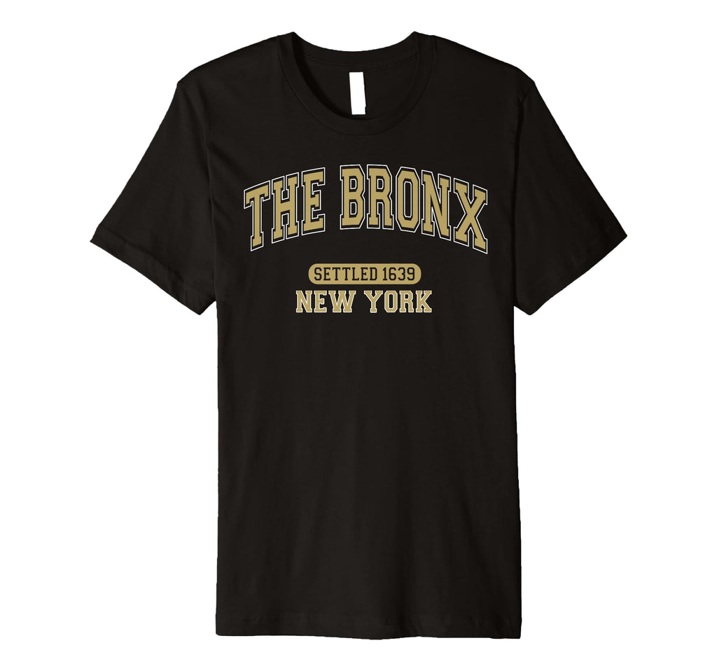 Bronx New York Settled 1639 Sports Arched T-Shirt - Trendy Graphic Unisex - T-Shirt, Sweatshirt, Hoodie