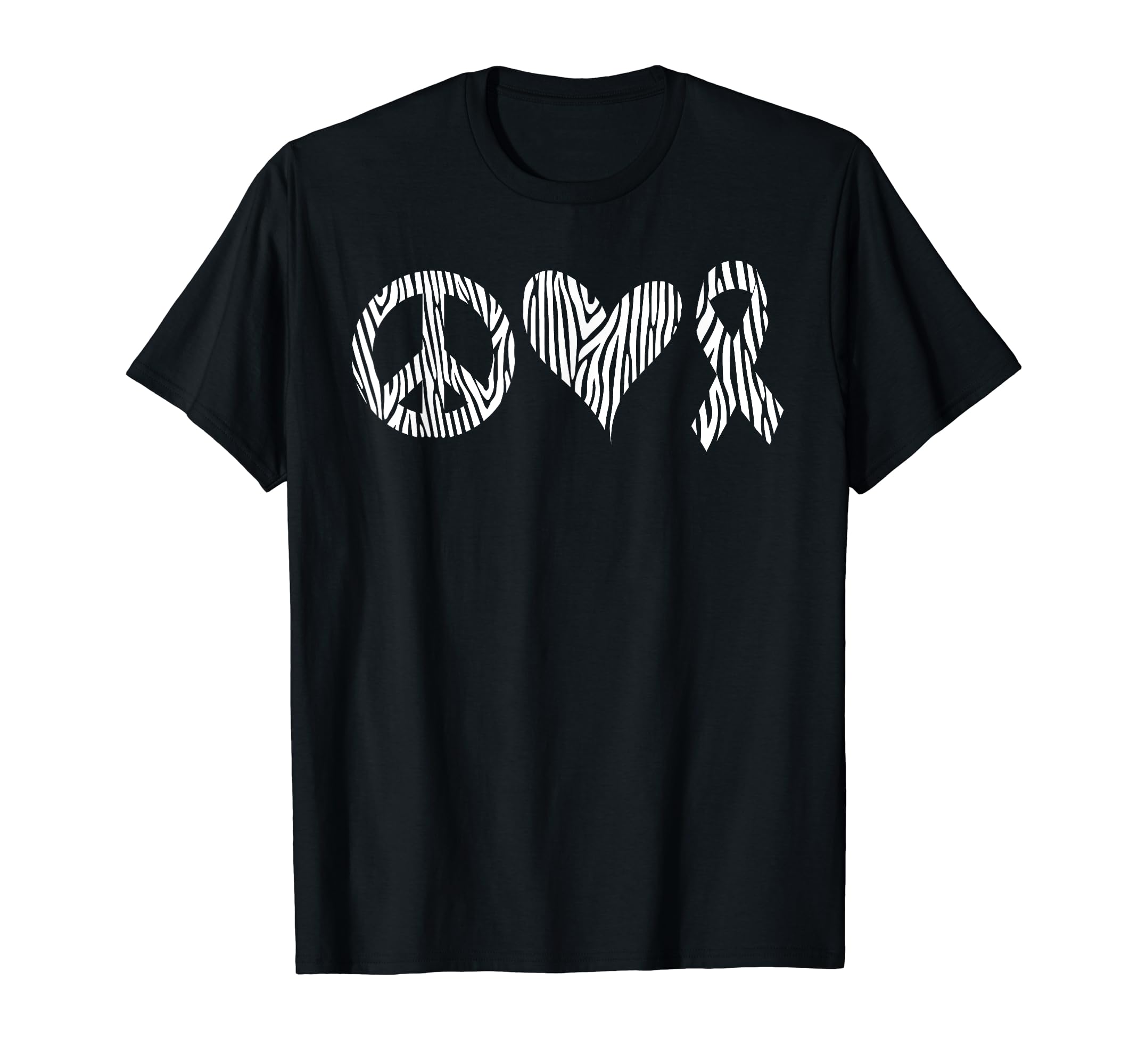 Paraganglioma Awareness Zebra T-Shirt - Casual Everyday Wear Unisex - T-Shirt, Sweatshirt, Hoodie