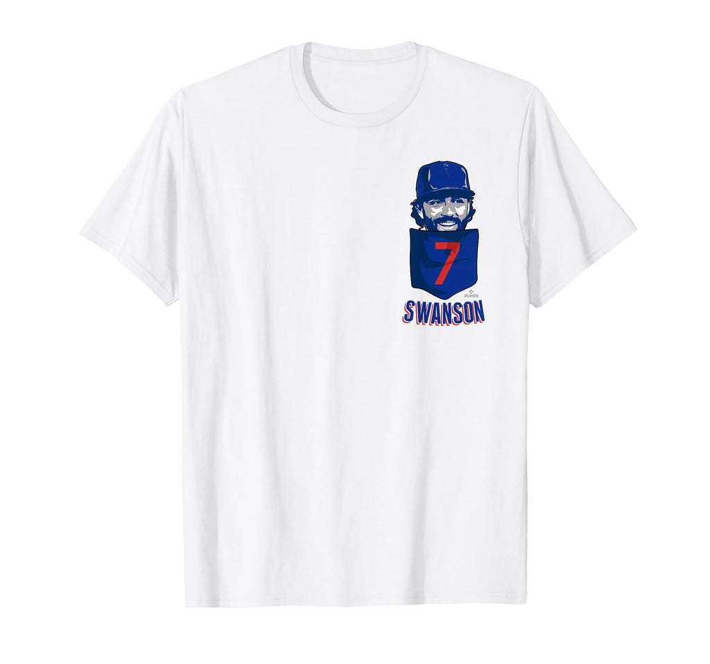 Dansby Swanson Chicago Baseball Pocket T-Shirt - Graphic Print Men Women - T-Shirt, Sweatshirt, Hoodie