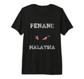 Penang Malaysia Distressed Malaysia Flag T-Shirt - Custom Art Print Unisex - T-Shirt, Sweatshirt, Hoodie