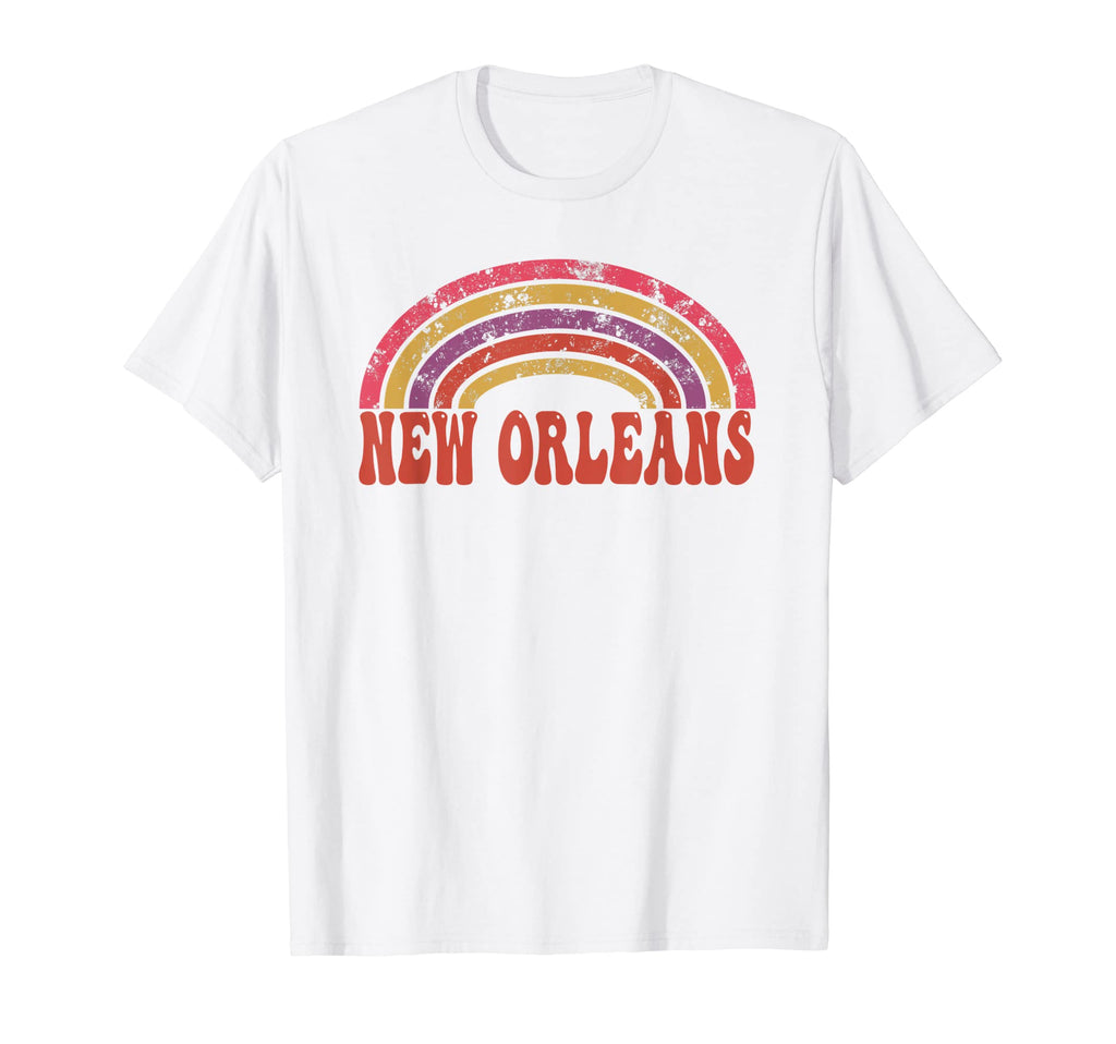 New Orleans Hippie Rainbow 60S 70S T-Shirt - Novelty Apparel Men Women - T-Shirt, Sweatshirt, Hoodie