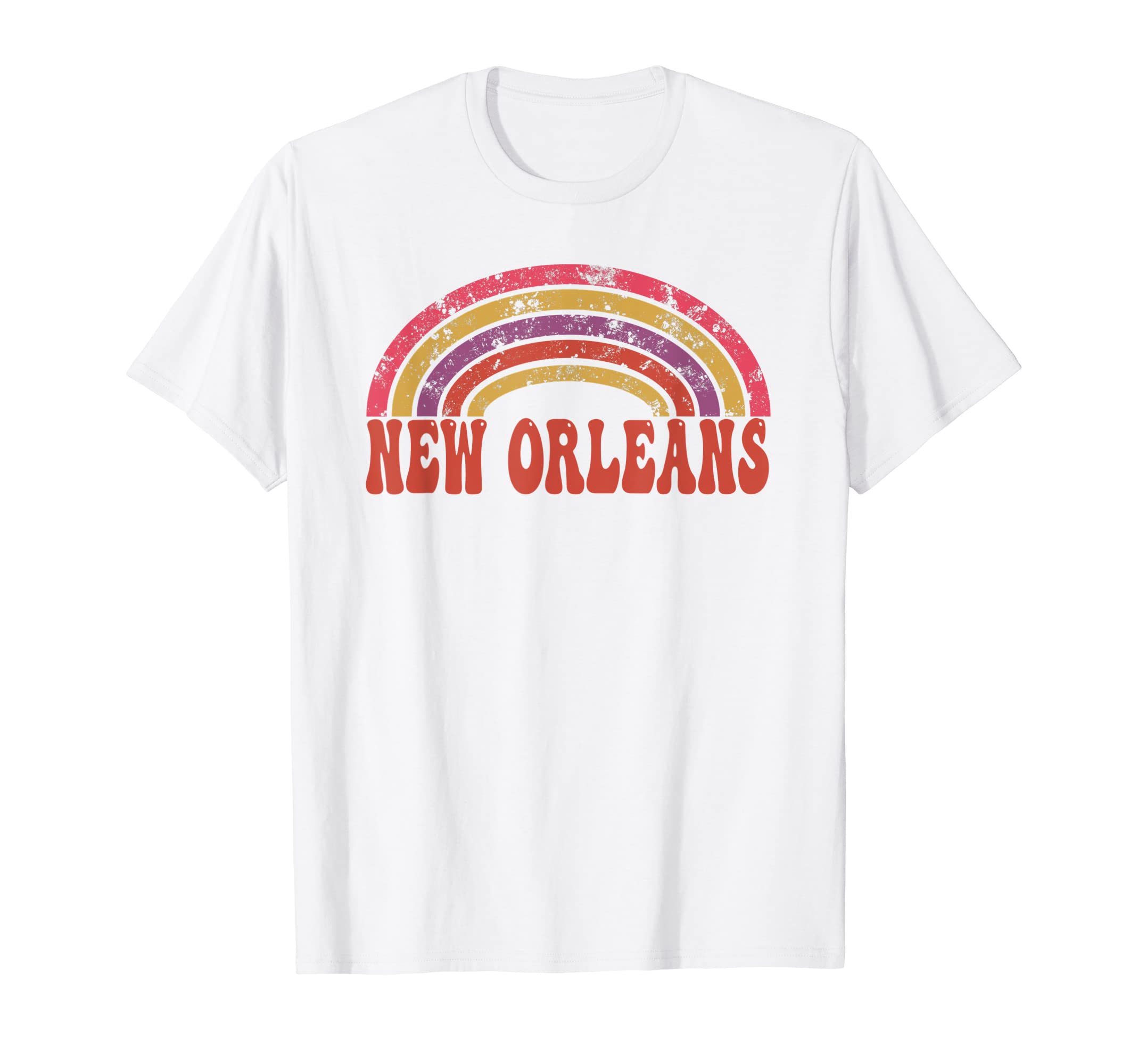 New Orleans Hippie Rainbow 60S 70S T-Shirt - Novelty Apparel Men Women - T-Shirt, Sweatshirt, Hoodie