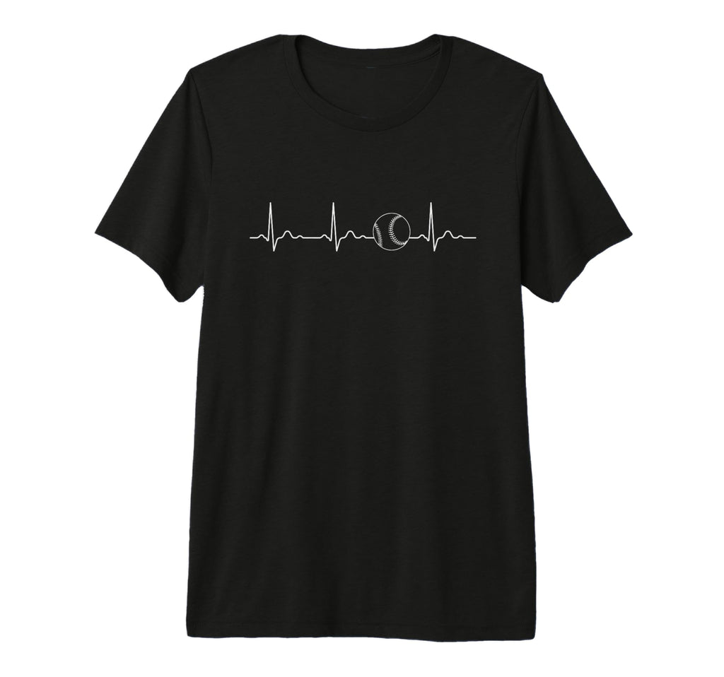 Baseball Heartbeat Baseball Mom T-Shirt - Minimalist Print for Adults - T-Shirt, Sweatshirt, Hoodie