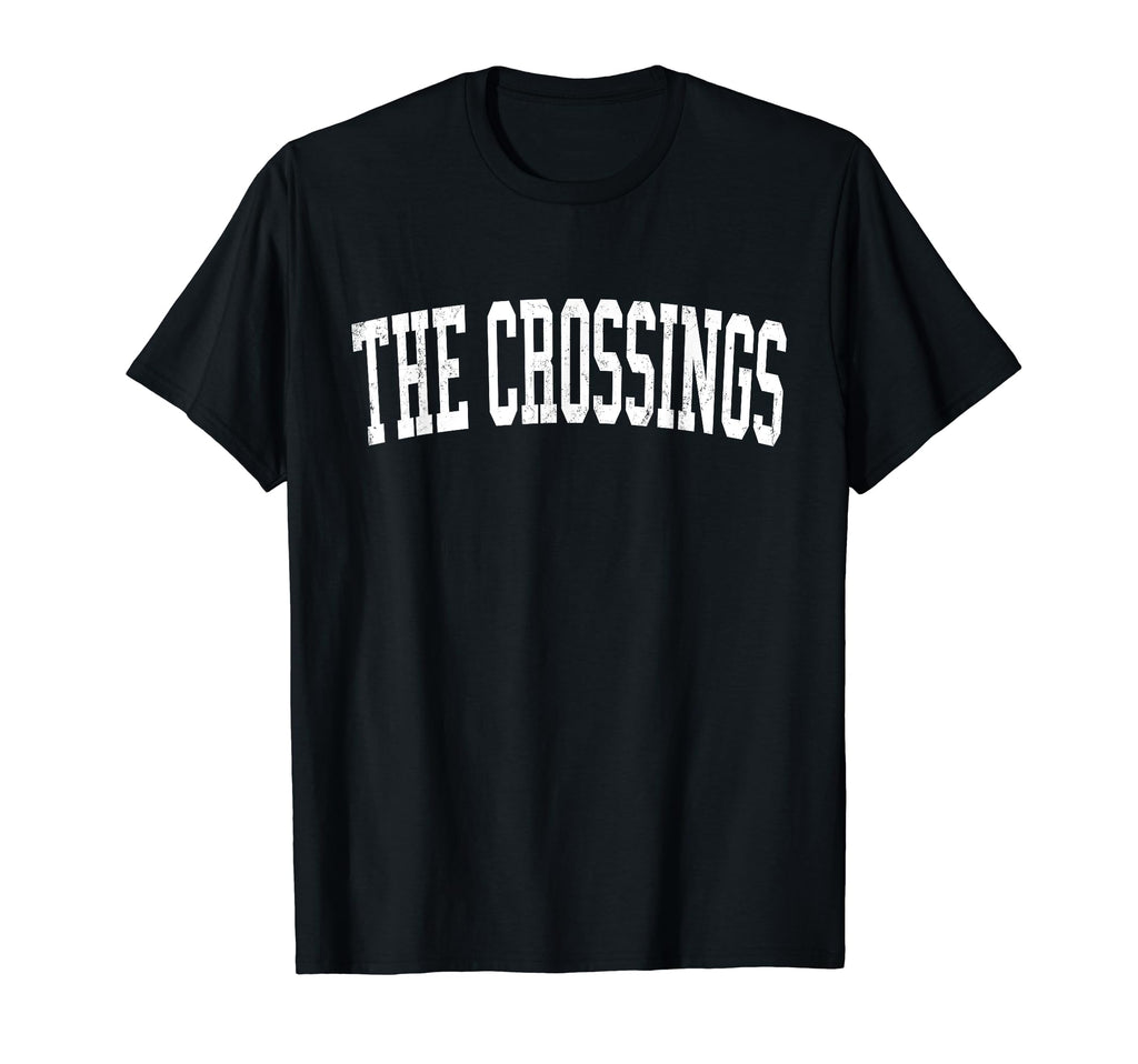Crossings Fl Distressed White Varsity T-Shirt - Fun Novelty Design Unisex - T-Shirt, Sweatshirt, Hoodie