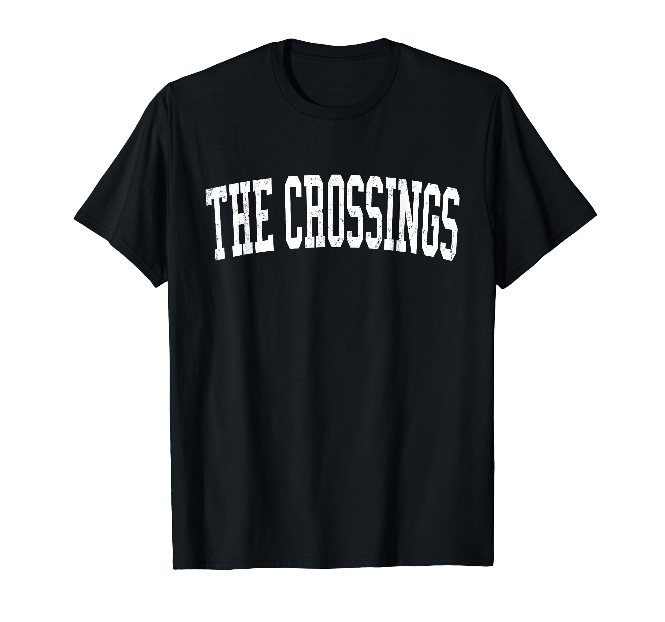 Crossings Fl Distressed White Varsity T-Shirt - Fun Novelty Design Unisex - T-Shirt, Sweatshirt, Hoodie