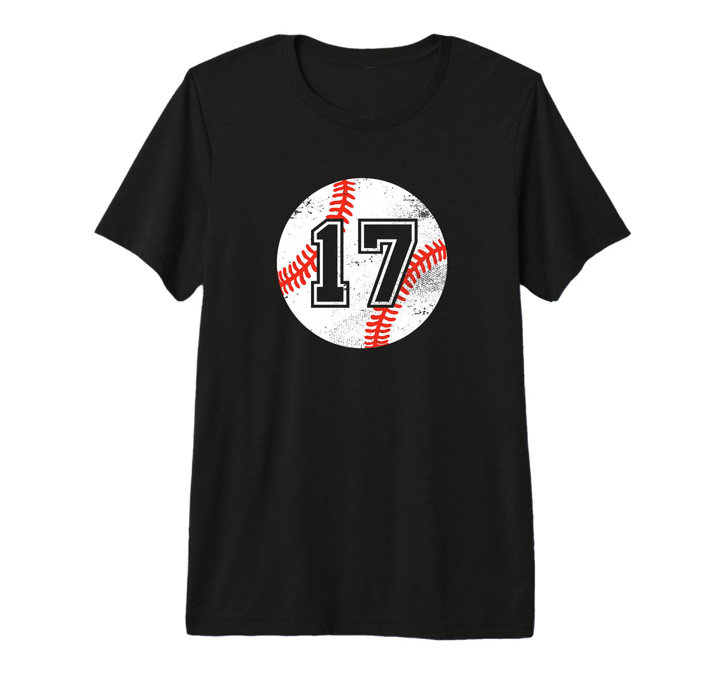 Baseball Player 17 Baseball Parent Jersey T-Shirt - Trendy Graphic Unisex - T-Shirt, Sweatshirt, Hoodie