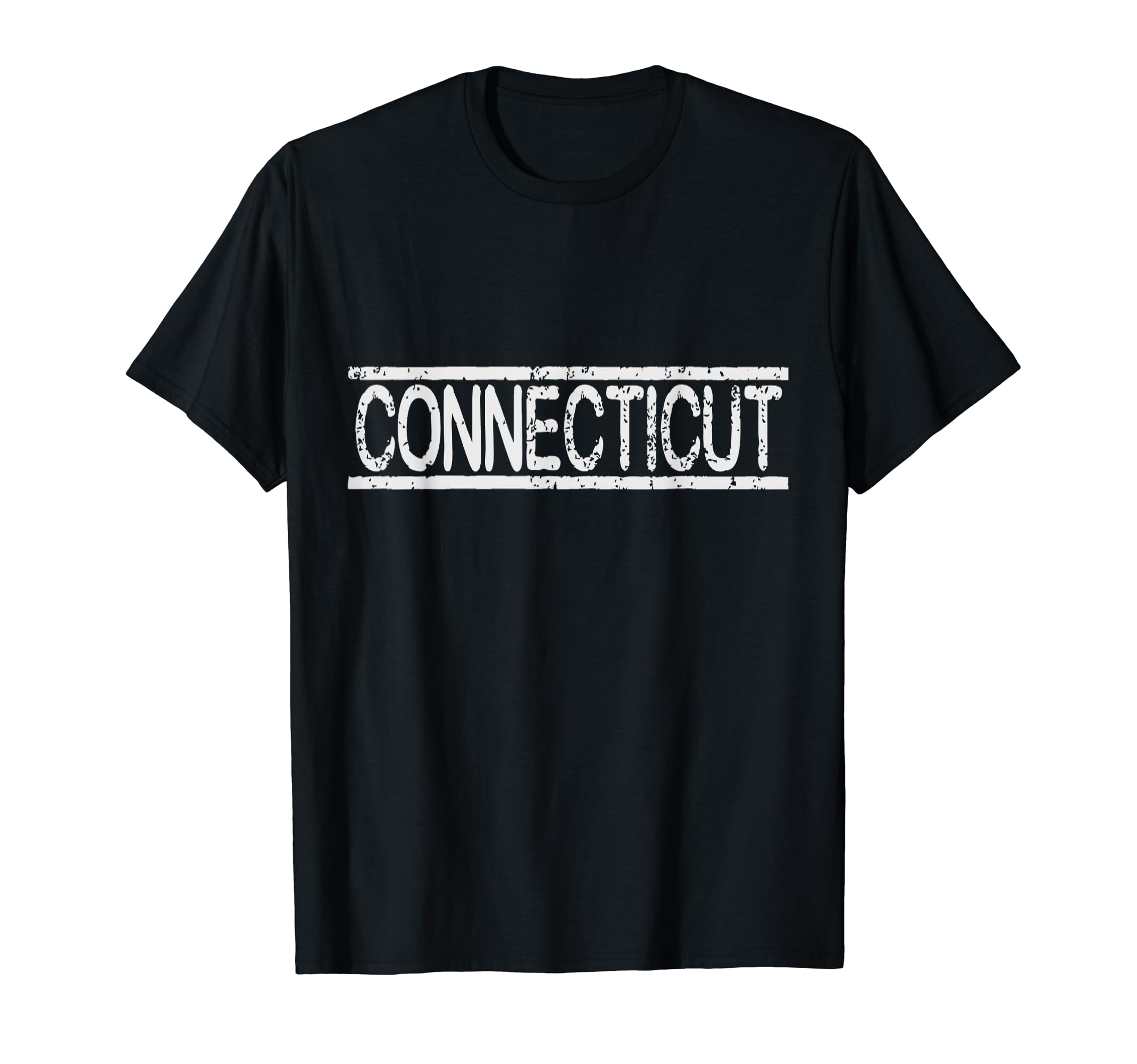 Connecticut Ct Distressed Weathered T-Shirt - Custom Art Print Men Women - T-Shirt, Sweatshirt, Hoodie