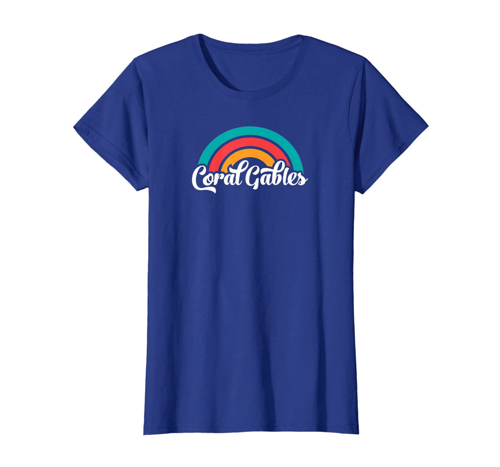 Womens Coral Gables Fl Script Rainbow T-Shirt - Minimalist Print Men Women - T-Shirt, Sweatshirt, Hoodie
