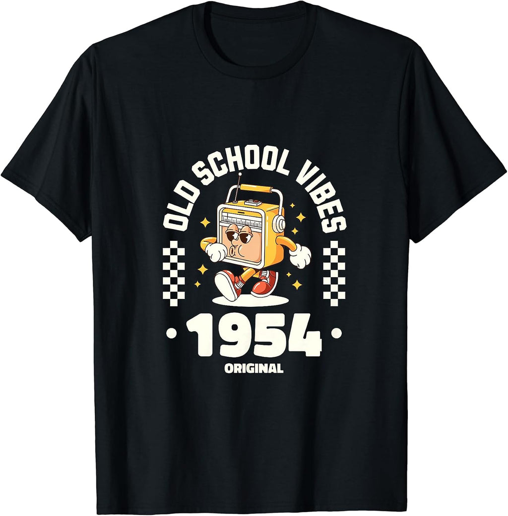 Retro Walking Radio Old School Vibes Graphic - Adult & Kids T-Shirts, Sweatshirts & Hoodies apparel design preview 1
