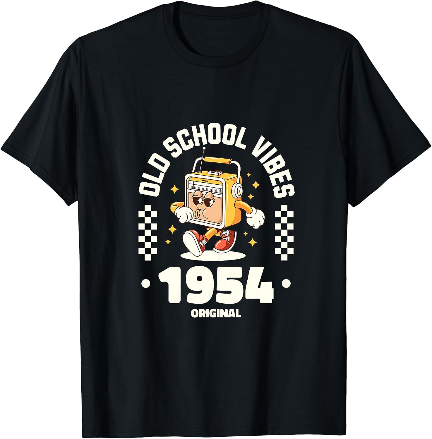 Retro Walking Radio Old School Vibes Graphic - Adult & Kids T-Shirts, Sweatshirts & Hoodies apparel design preview 1