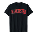 Manchester Nh Varsity Red Text T-Shirt - Graphic Print Men Women - T-Shirt, Sweatshirt, Hoodie