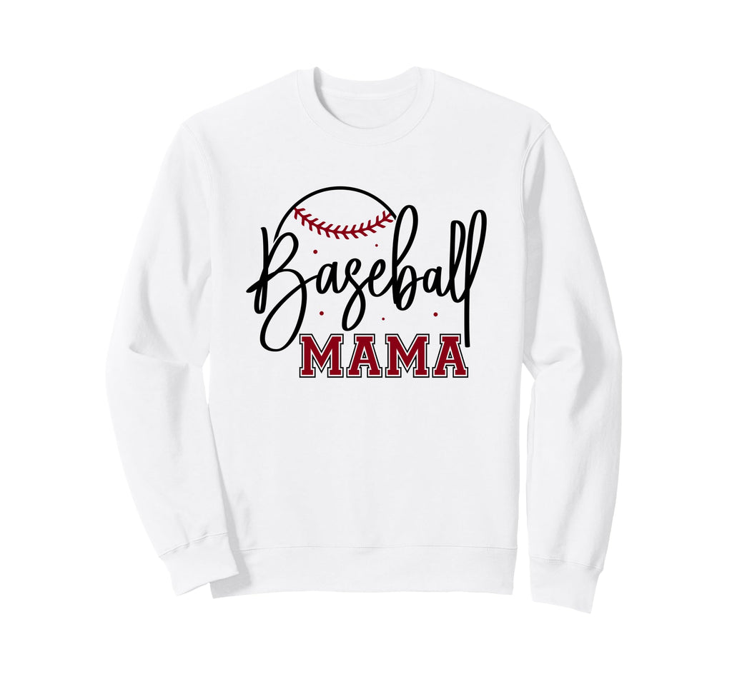 Baseball Mama Sports Baseball Mom Sweatshirt - Graphic Print Men Women - T-Shirt, Sweatshirt, Hoodie