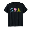 Peace Love Avocado Tropical Fruit T-Shirt - Unique Graphic Men Women - T-Shirt, Sweatshirt, Hoodie