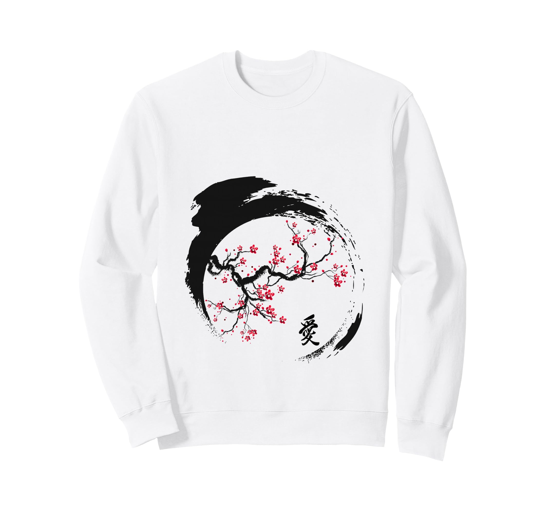Japanese Cherry Blossom Grunge Sweatshirt - Streetwear Style for Adults - T-Shirt, Sweatshirt, Hoodie