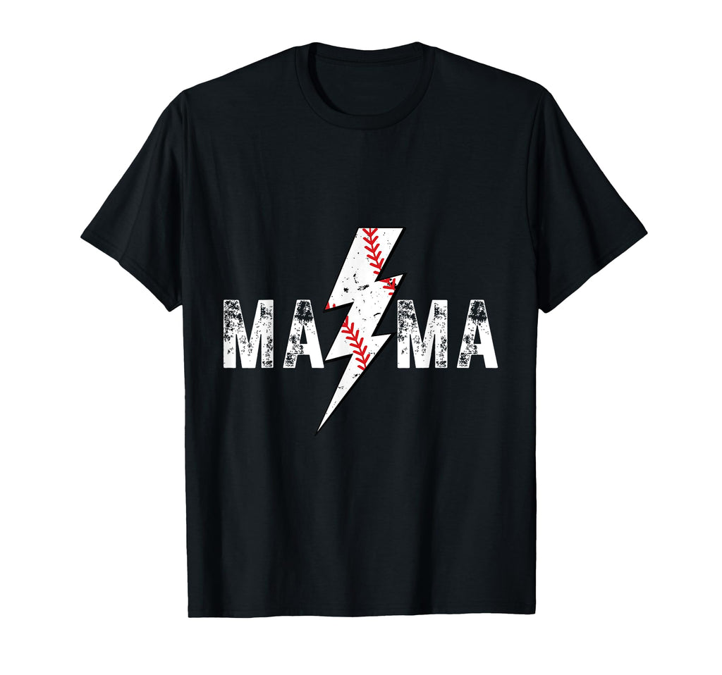 Baseball Mama Thunderbolt T-Shirt - Fun Novelty Design Unisex - T-Shirt, Sweatshirt, Hoodie