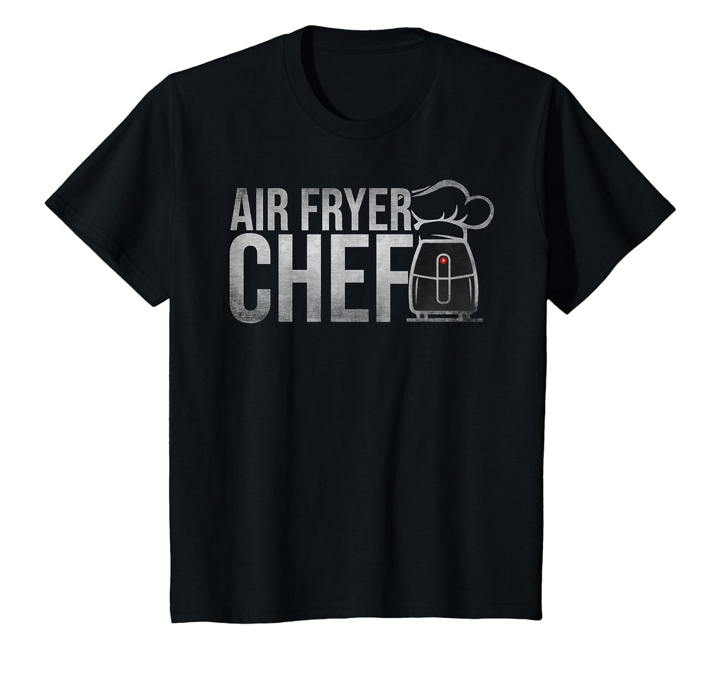 Air Fryer Chef Art Distressed T-Shirt - Graphic Print Unisex - T-Shirt, Sweatshirt, Hoodie
