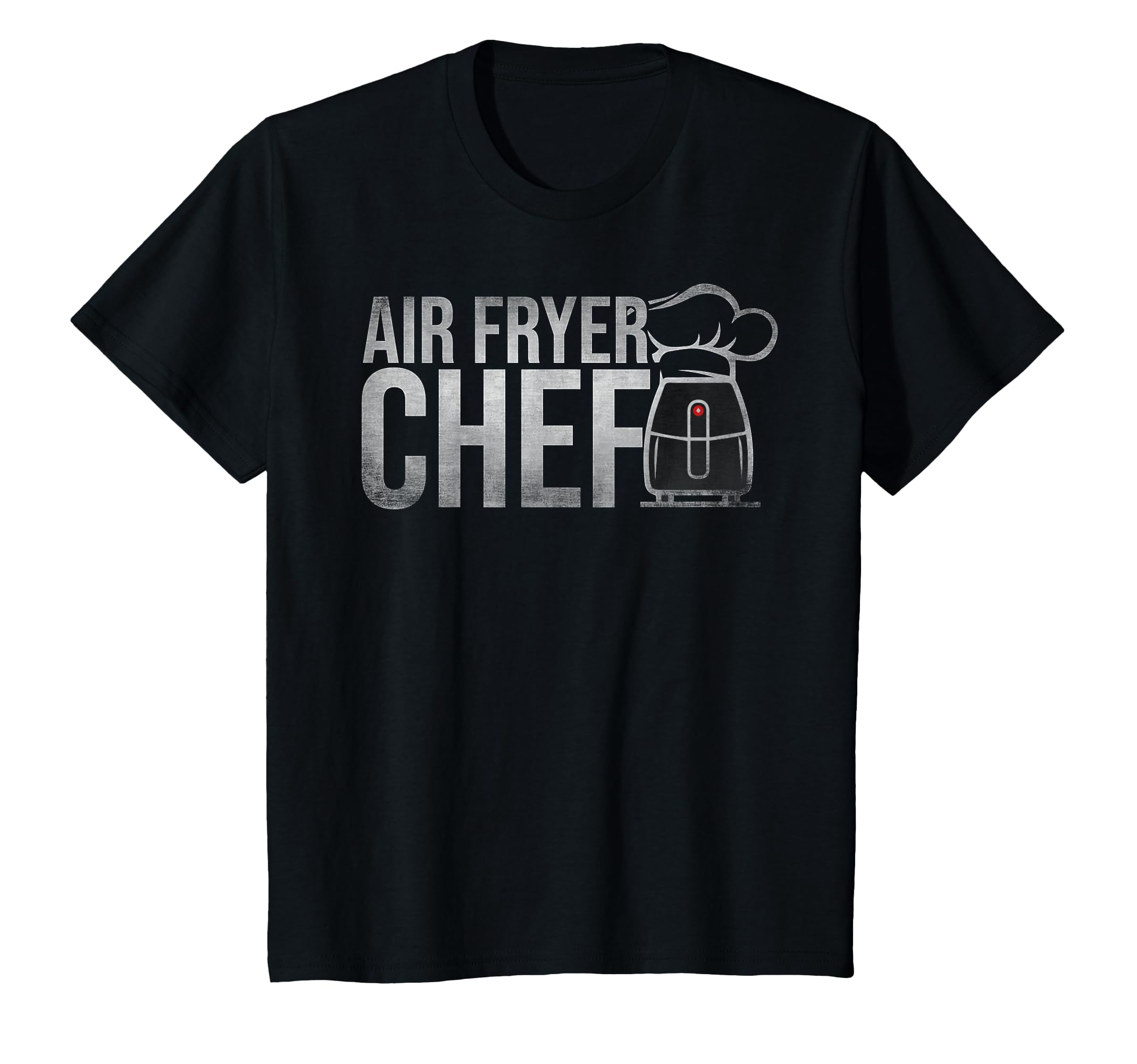 Air Fryer Chef Art Distressed T-Shirt - Graphic Print Unisex - T-Shirt, Sweatshirt, Hoodie