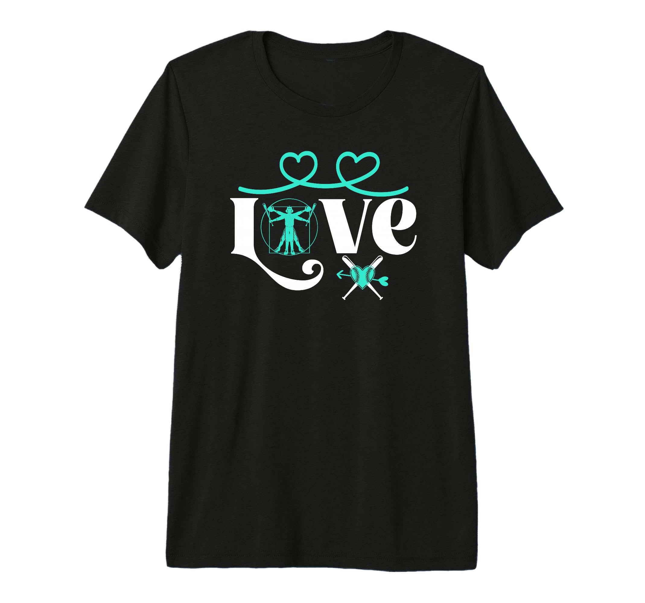 Baseball Softball Baseball Mom Love T-Shirt - Custom Art Print for Adults - T-Shirt, Sweatshirt, Hoodie
