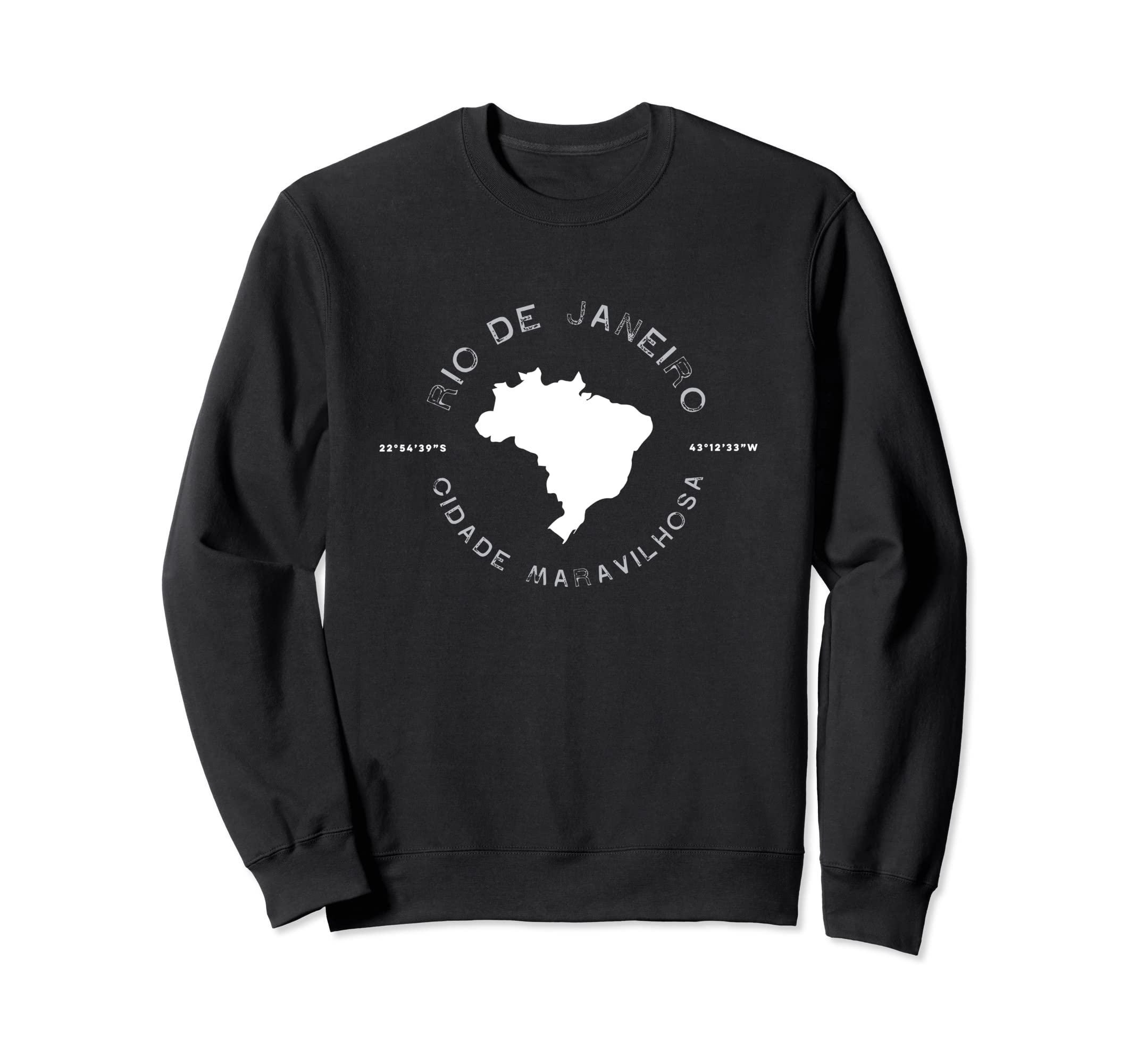 Rio De Janeiro Brazil Distressed Sweatshirt - Casual Everyday Wear Unisex - T-Shirt, Sweatshirt, Hoodie